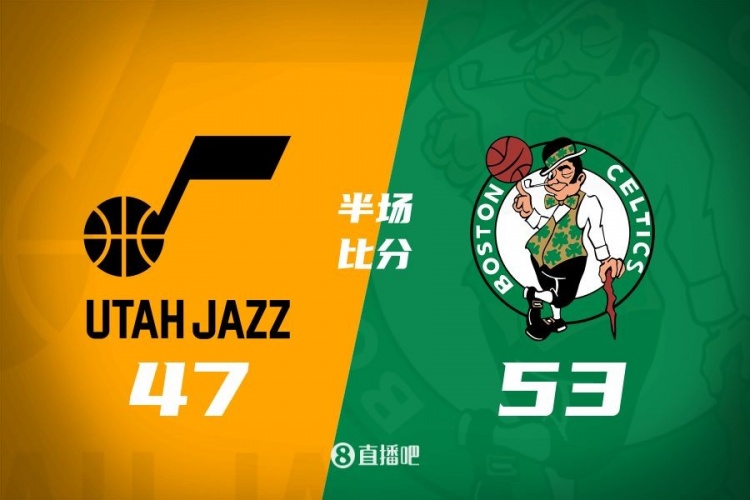  半场战报：凯尔特人53-47爵士 怀特13分5板4助 塞克斯顿12分4助